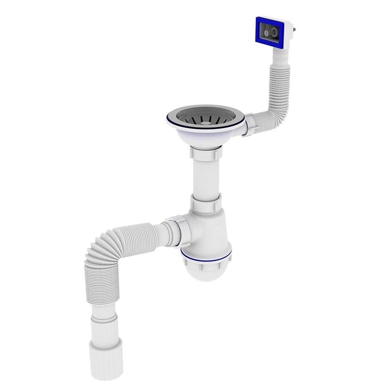 Сифон для кухонної мийки Zerix SK-02-A ZX4952 115 мм (172864)