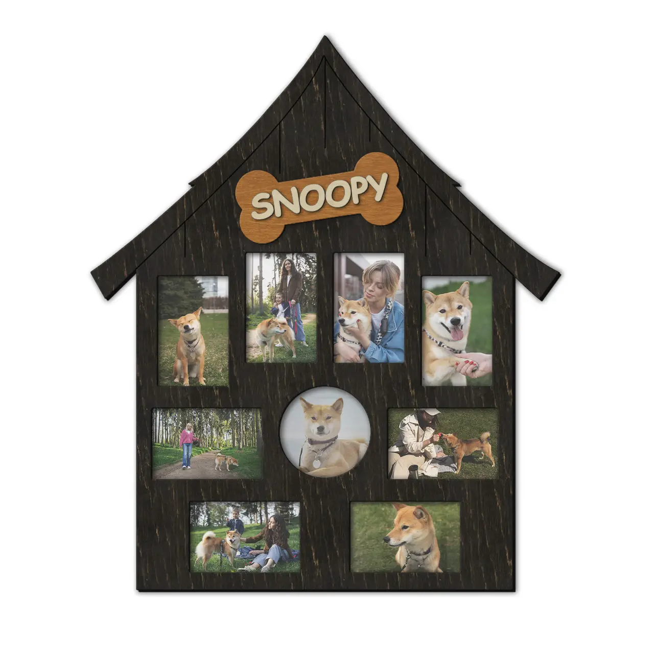 Фоторамка Собача будка на 9 фотографій Чорний (doghouse-3) - фото 1