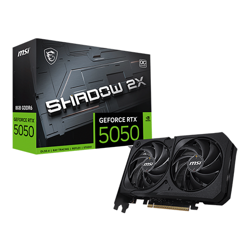 Відеокарта MSI NVIDIA GeForce RTX 5050 SHADOW 2X OC 8 Гб 20000 MHz Black - фото 4 Відеокарта MSI NVIDIA GeForce RTX 5050 SHADOW 2X OC 8 Гб 20000 MHz Black - фото 4