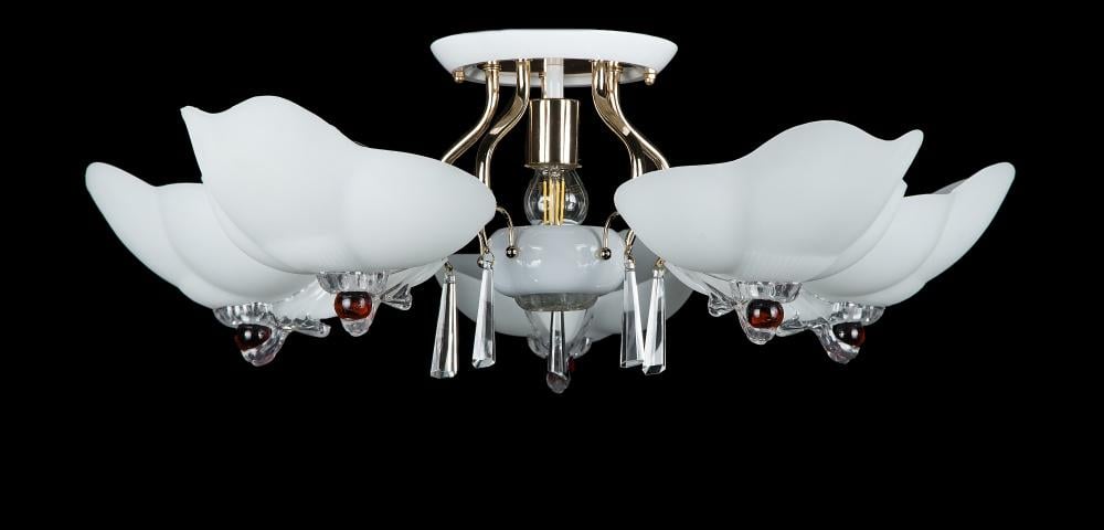 Люстра с плафонами Ray L9272/5+1 WT (IR006156)