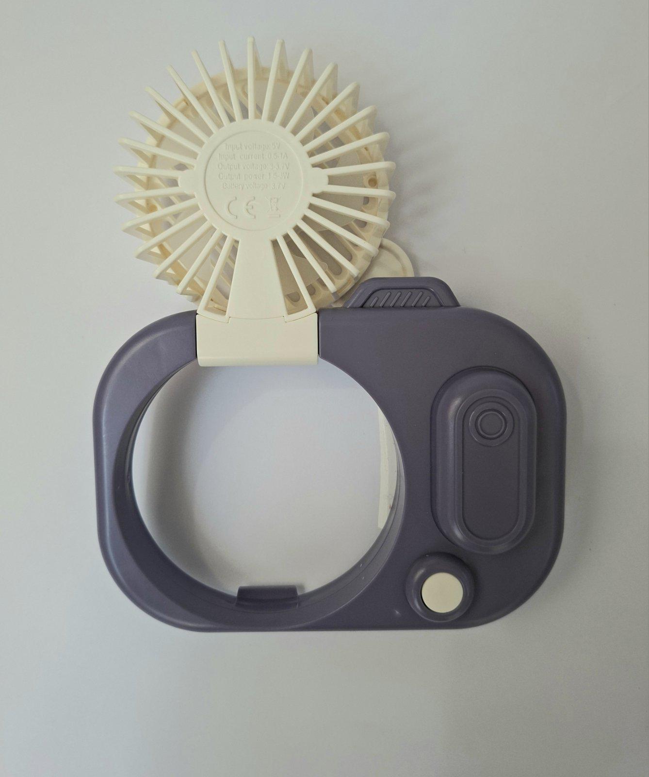 Вентилятор портативний акумуляторний Камери 0808-13 фіолетовий - фото 5 Вентилятор портативний акумуляторний Камери 0808-13 фіолетовий - фото 5