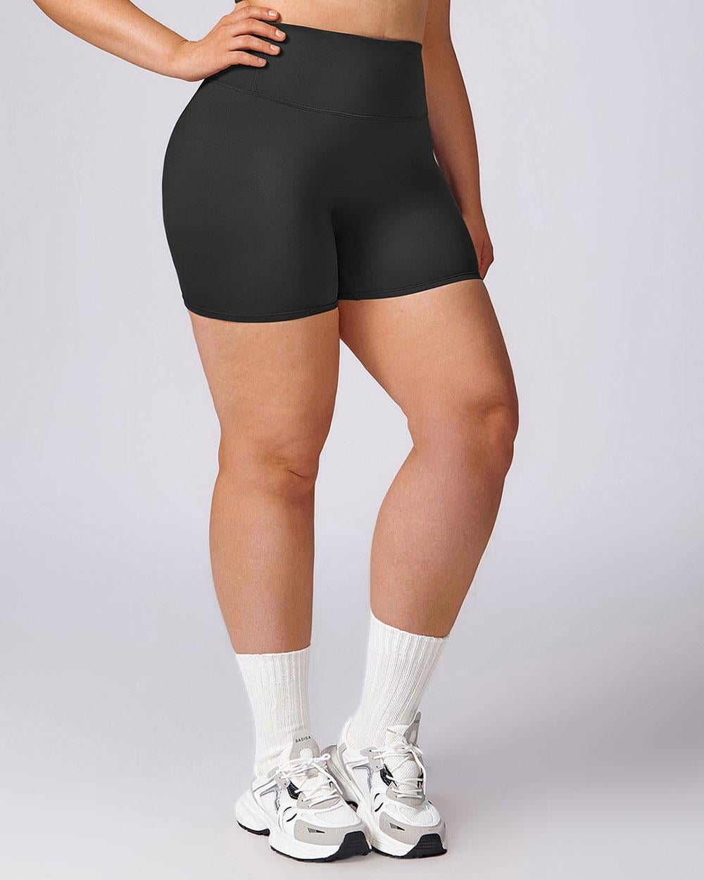 Шорти 91329 плюс сайз з ефектом push-up висока посадка 2XL р. 52/54 Темно-Сірий (3620101788)
