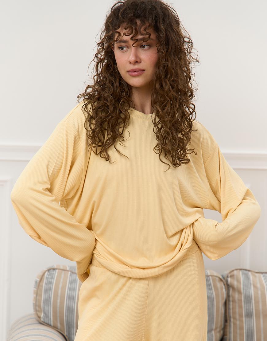 Лонгслів Airy фактурний жіночий MMSW жовтий One size