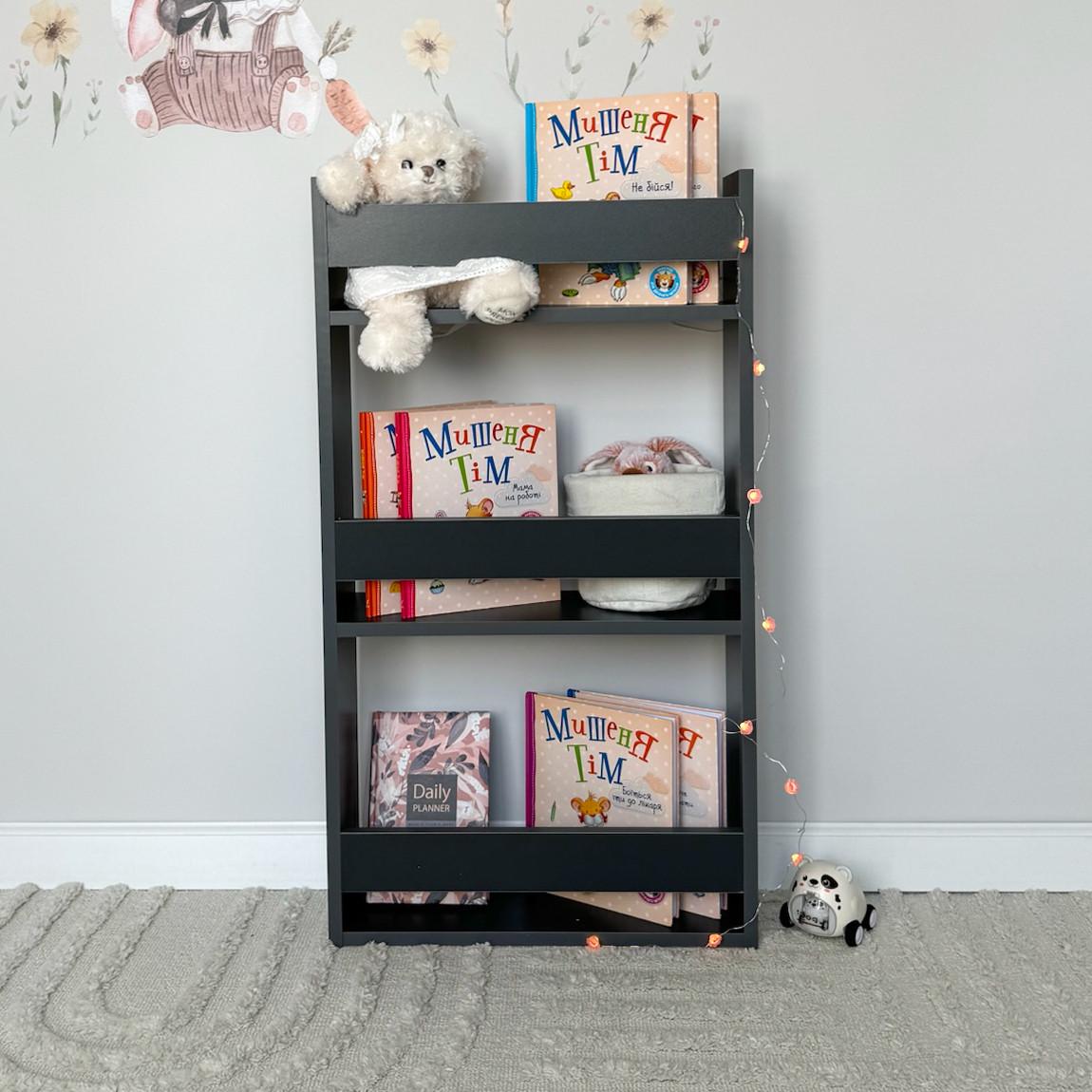 Полка навесная детская из ДСП Антрацитовый (DP-4A) - фото 4