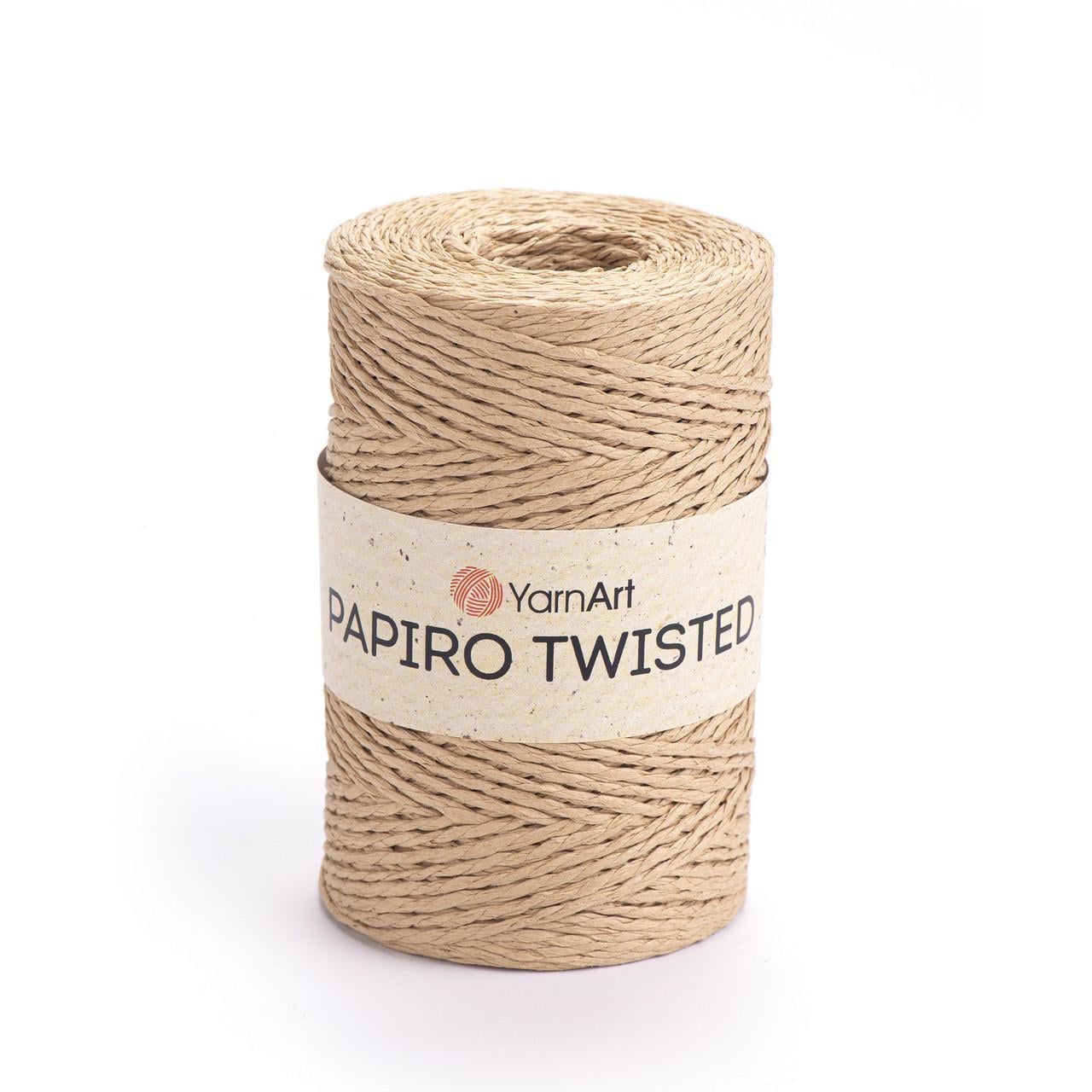 Рафія для макраме/капелюхів/сумок YarnArt Twisted Papiro кручена 100 г 170 м Тілесний №1302 (2664231056)