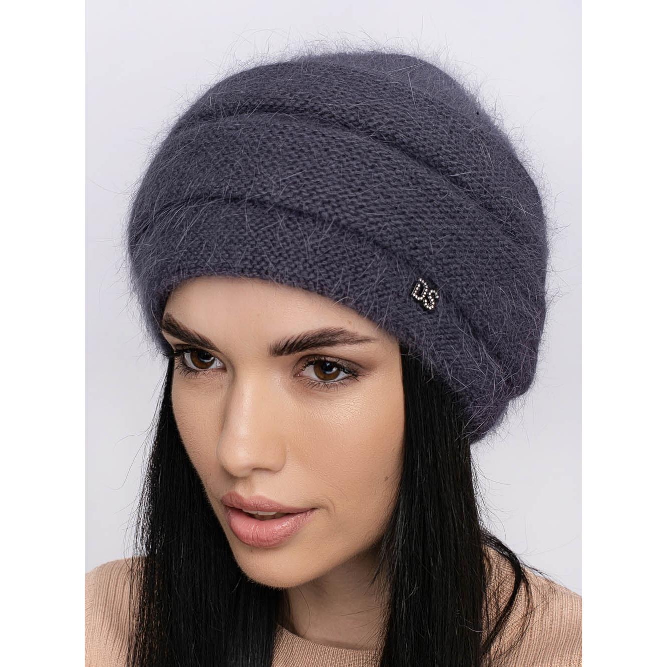 Шапка ангоровая женская Leks Квитка one size Антрацитовый - фото 1 Шапка ангоровая женская Leks Квитка one size Антрацитовый - фото 1