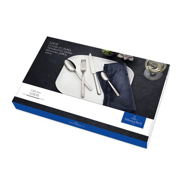 Набор столовых приборов Villeroy & Boch Louis на 6 персон 24 предмета Серебряный (1264089037)