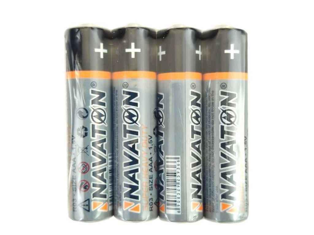 Батарейка солевая NAVATON R03 Super Heavy Duty 4AAA-R03P-4S 4 шт. (1072930) Батарейка солевая NAVATON R03 Super Heavy Duty 4AAA-R03P-4S 4 шт. (1072930)