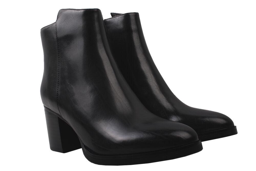 Ботильоны женские Djovannia из кожи на большом каблуке р. 40  Черный (28-9DH)