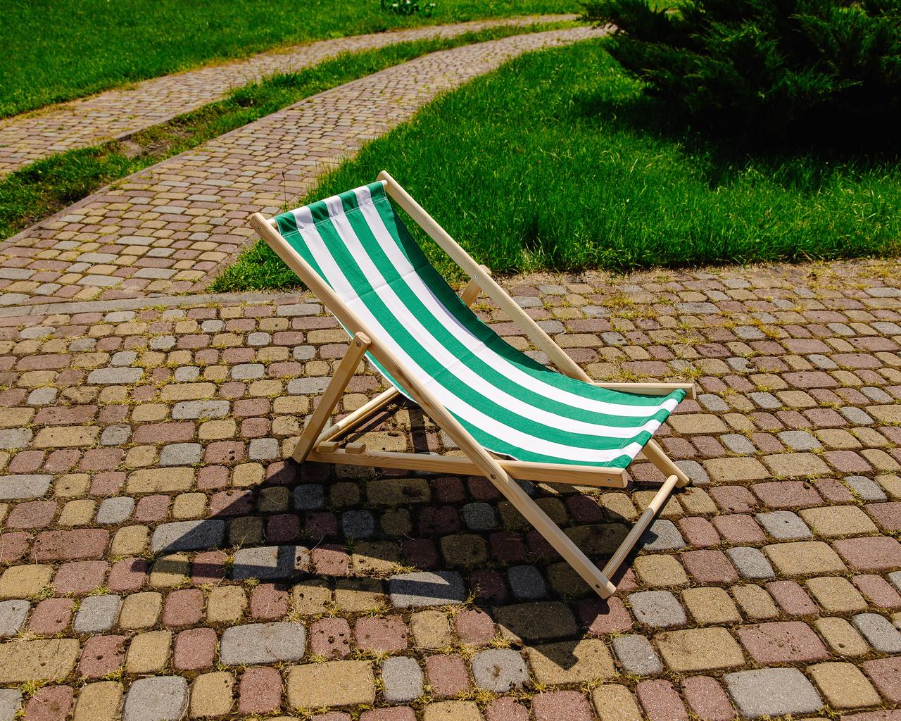 Шезлонг для дачи тканевый XRmaster Зеленый (КШ-005) - фото 5