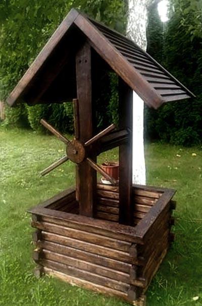 Колодец декоративный из дерева Арака Мокко (КОС-001310)