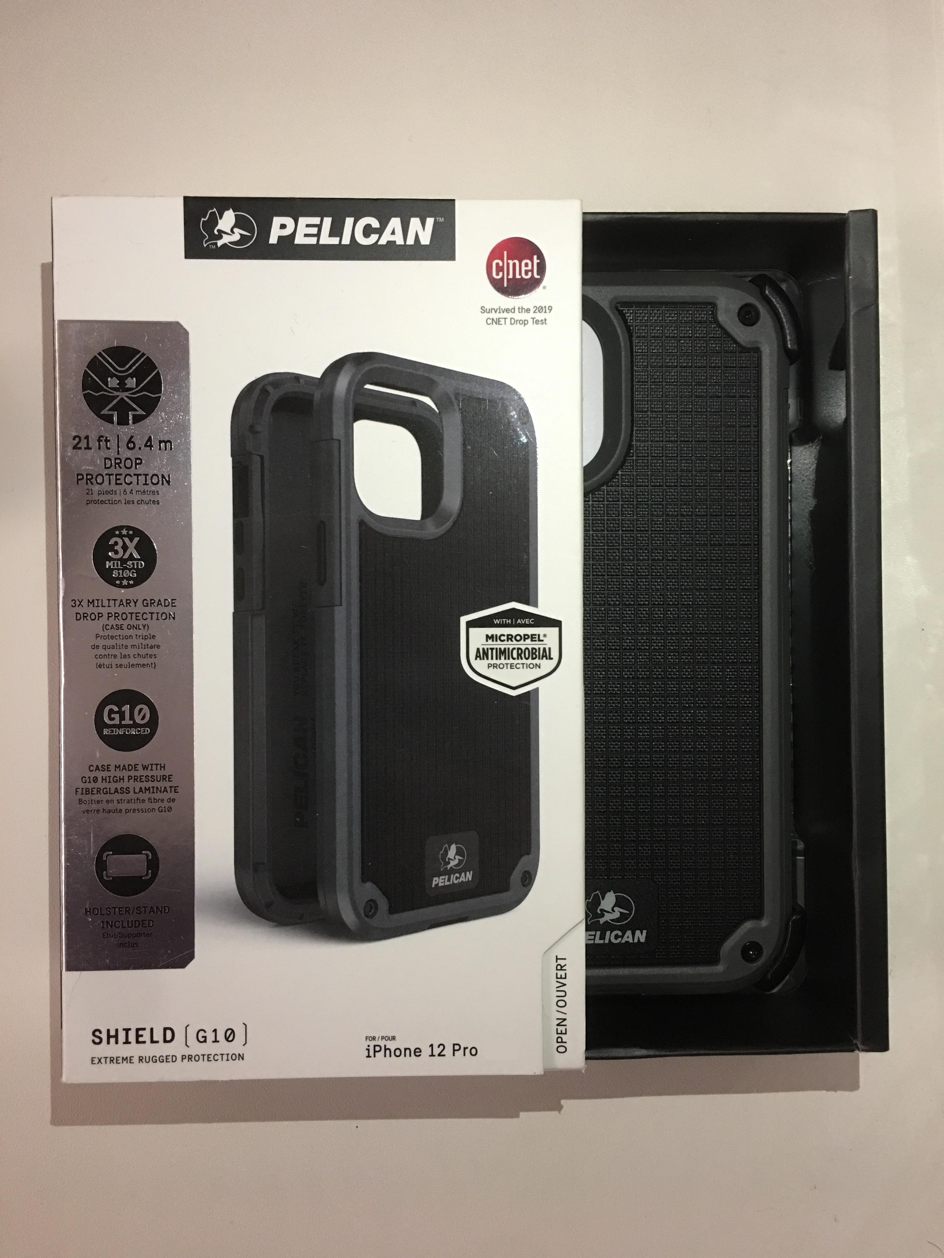 Чехол противоударный с клипсой Pelican Shield G10 для iPhone 12/12 Pro (6.1") Grey - фото 11