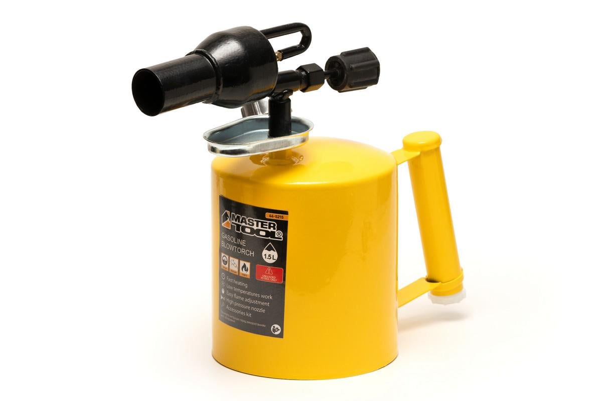 Лампа паяльна бензинова MasterTool 1,5 л 1100°С 32 мм 1200 г/год 0,25 МПа (44-5215)