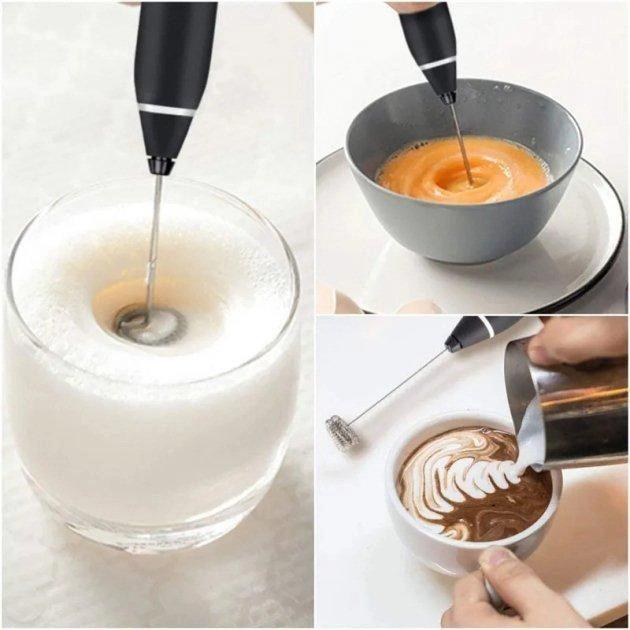 Капучинатор-міксер 3в1 Electric Milk Frother AN-69 для молока та вершків електричний - фото 6