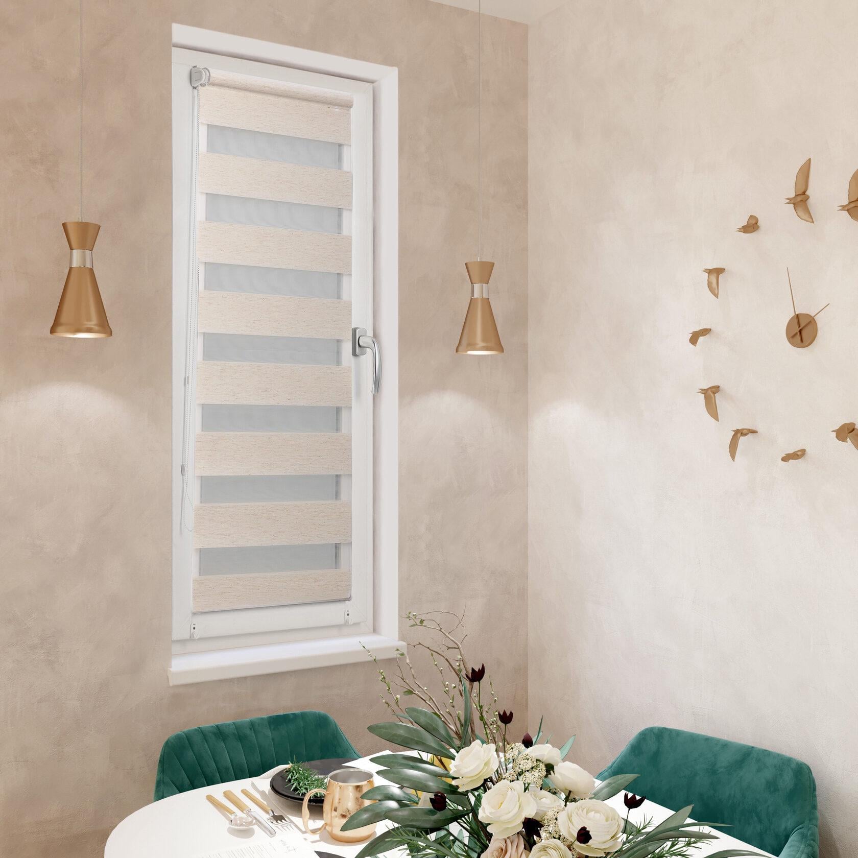 Ролет День Ночь Roll de Luxe 110x160 cм Лен LA