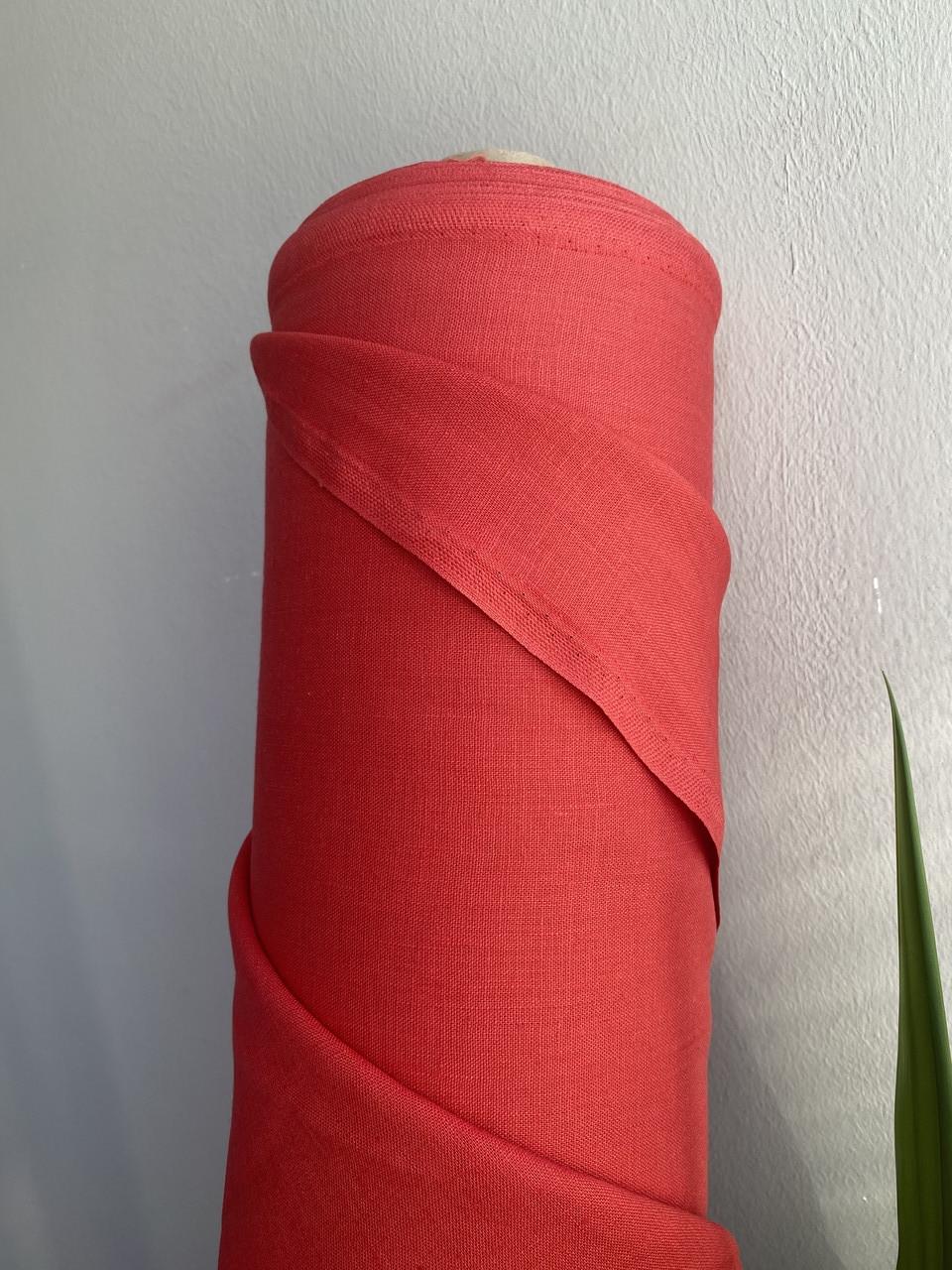 Ткань костюмная LINEN PLUS льняная 140 см 181/1309 Красный - фото 6 Ткань костюмная LINEN PLUS льняная 140 см 181/1309 Красный - фото 6