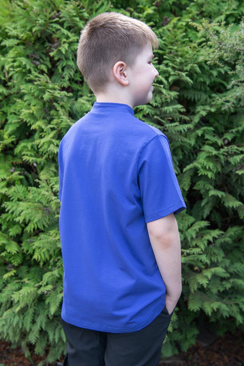 Вышиванка на мальчика из трикотажной ткани 110 см Синий (2174160347) - фото 3 Вышиванка на мальчика из трикотажной ткани 110 см Синий (2174160347) - фото 3