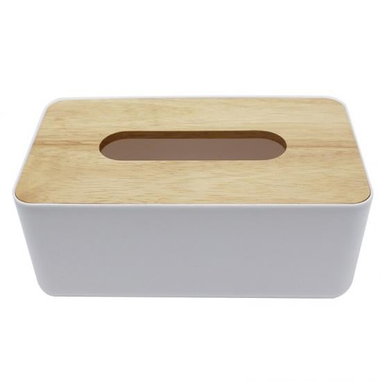 Бокс для серветок з бамбуковою кришкою Tissue 21х13х9,5 см White (123695) Бокс для серветок з бамбуковою кришкою Tissue 21х13х9,5 см White (123695)