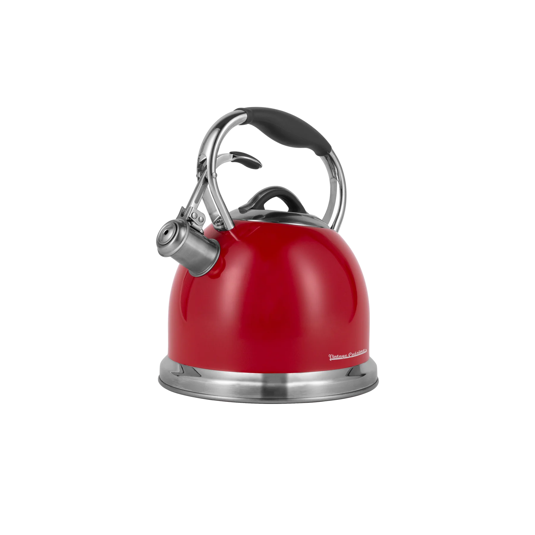 Чайник ретро Vintage Cuisine зі свистком Червоний - фото 7 Чайник ретро Vintage Cuisine зі свистком Червоний - фото 7
