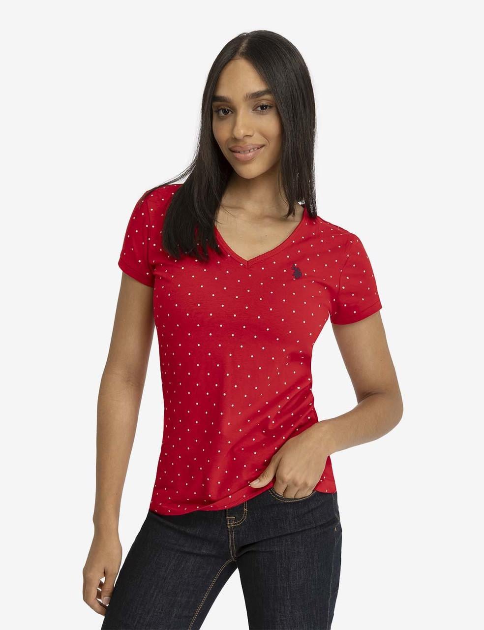 Футболка женская US Polo ASSN Dot V-Neck XXL Красный (4826241296619) Футболка женская US Polo ASSN Dot V-Neck XXL Красный (4826241296619)