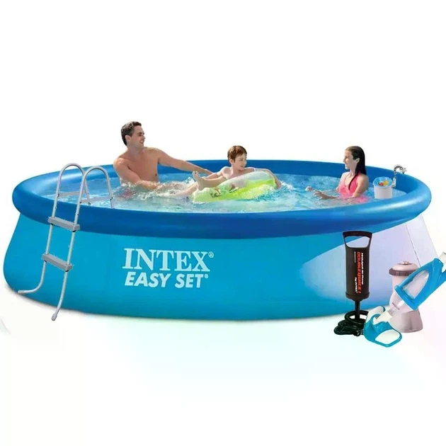 Басейн круглий Intex 28143-7 з картриджним насосом/скімером 7290 л 396х84 см (35575066)