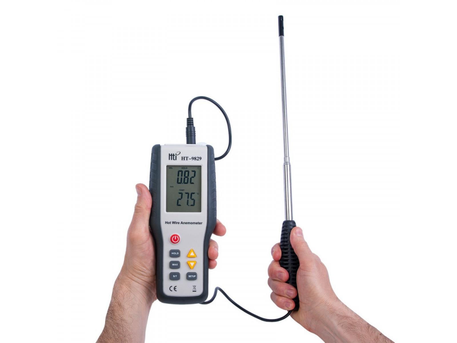 Анемометр Xintest HT-9829 с телескопическим зондом - фото 7