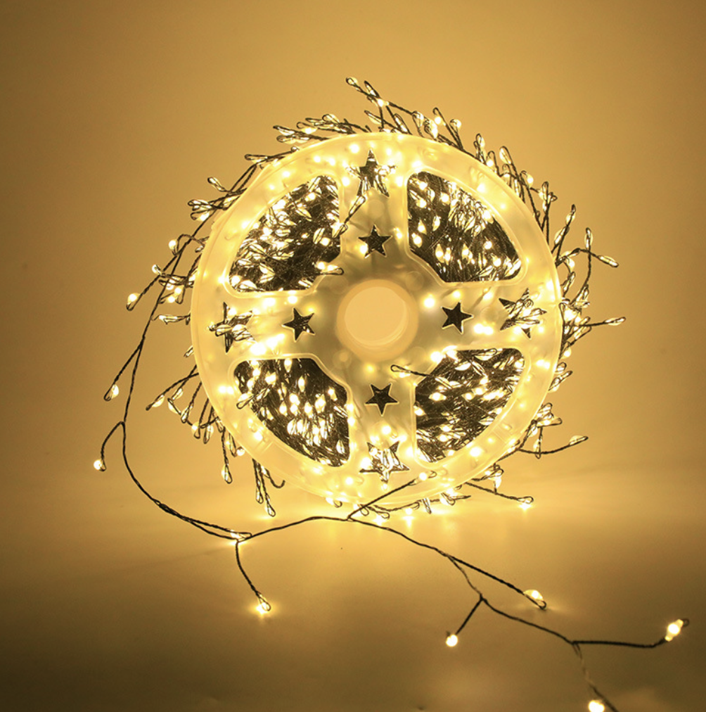 Гирлянда-мишура новогодняя Хвойная лапа 20 м 600 led от сети с пультом зеленый провод для елки Золото (Е500308) - фото 1 Гирлянда-мишура новогодняя Хвойная лапа 20 м 600 led от сети с пультом зеленый провод для елки Золото (Е500308) - фото 1