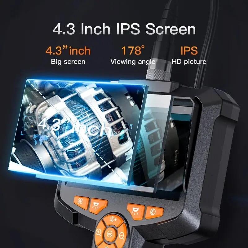 Ендоскоп 4,3" IP67 з IPS-екраном 5 м Чорний з помаранчевим (14505149) - фото 4