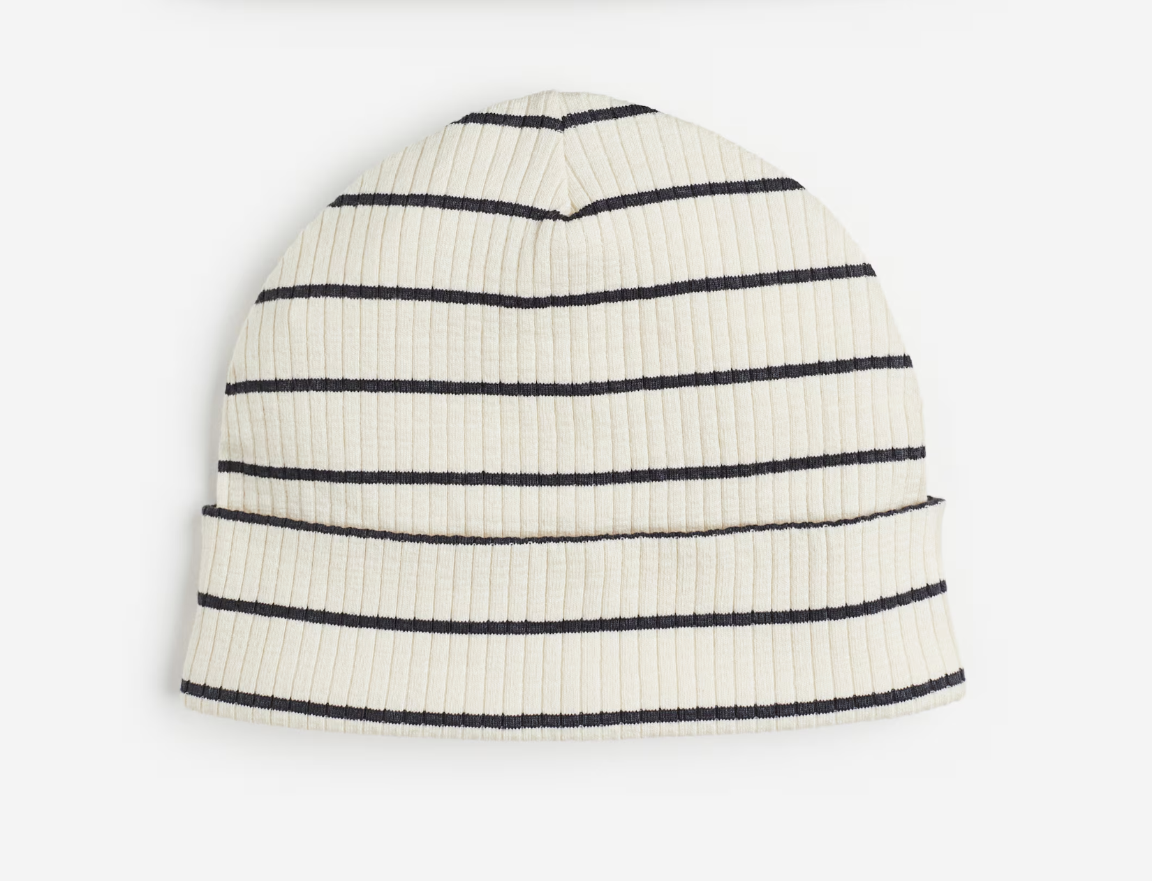 Шапка Полоски 62-68 см Молочный (1124331АВ) Шапка Полоски 62-68 см Молочный (1124331АВ)