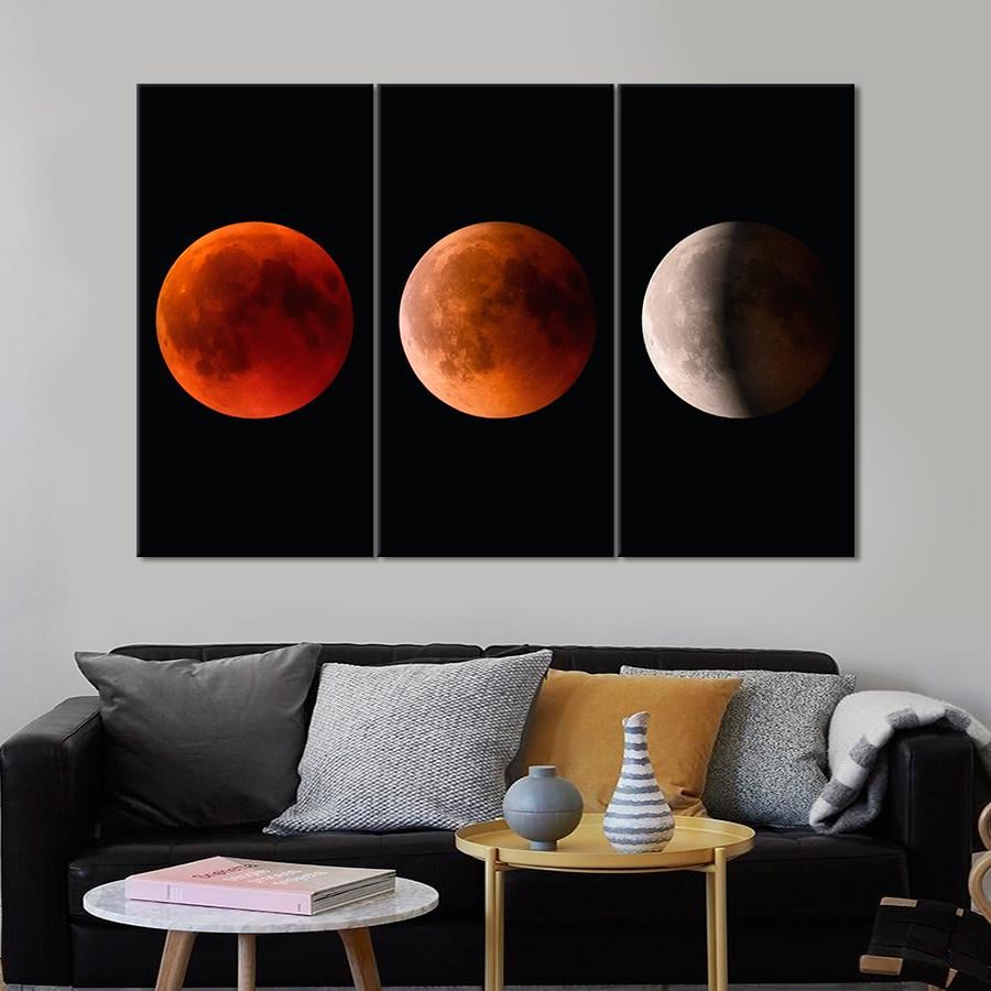 Картина космос Загадочное лунное затмение 128x81 см (A1279-3)