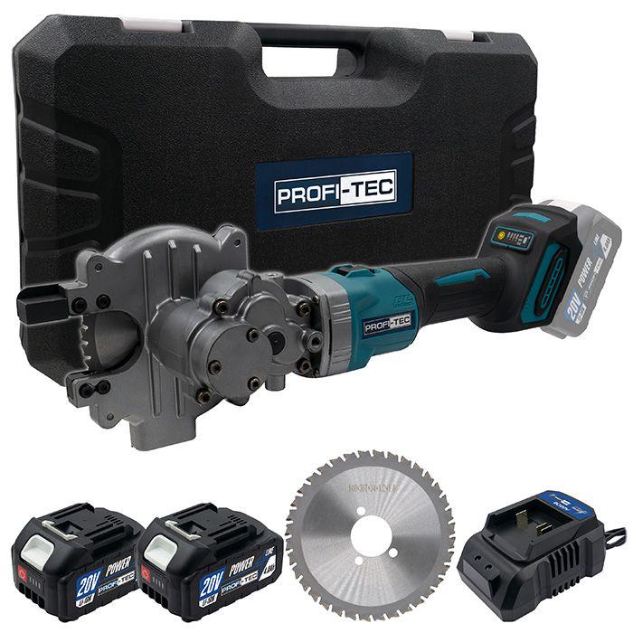 Болгарка акумуляторна PROFI-TEC PSC1120 20 В 140 мм 2хPT2040MP 4.0/ЗП BC20V/кейс/2 диска (006613)