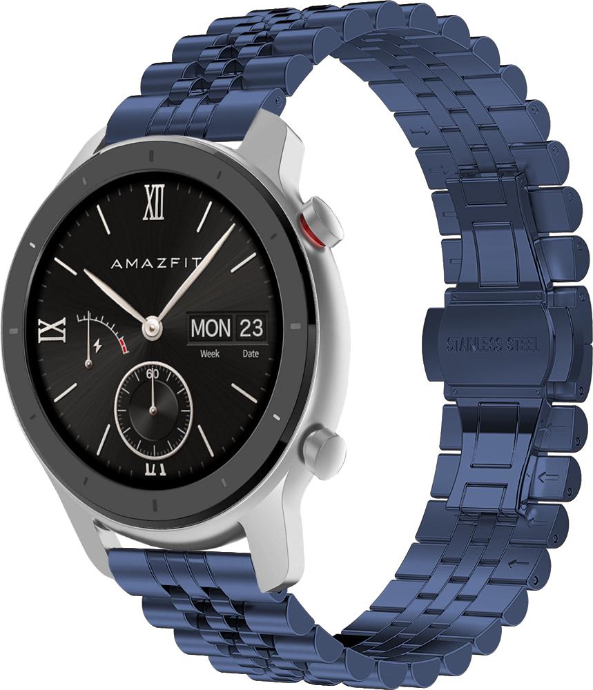 Браслет металлический Stech для Amazfit GTR 42 мм Blue (26973-28)