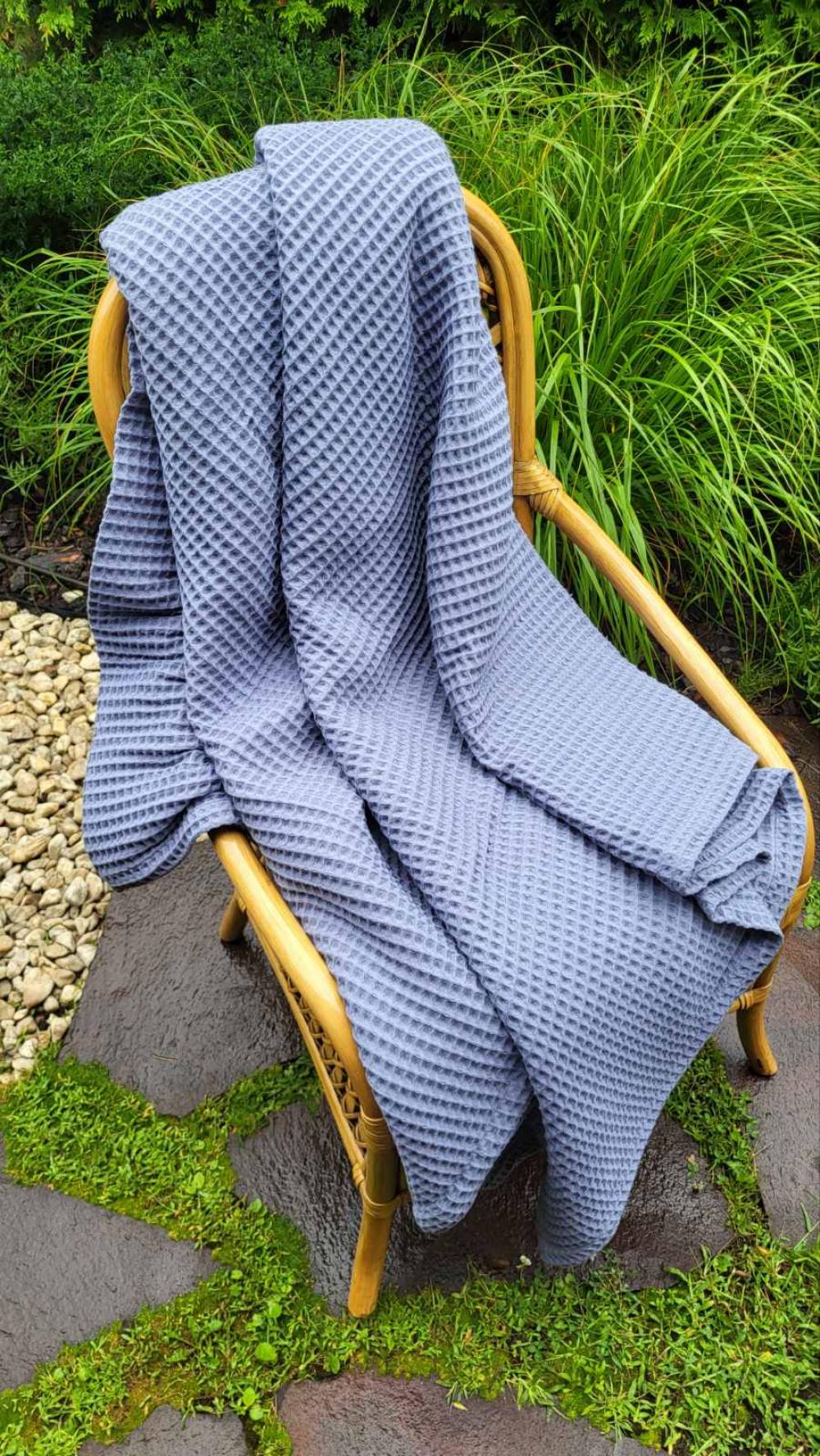 Покрывало Пике Сота 180x220 см Чернично-серый (11116) - фото 4 Покрывало Пике Сота 180x220 см Чернично-серый (11116) - фото 4