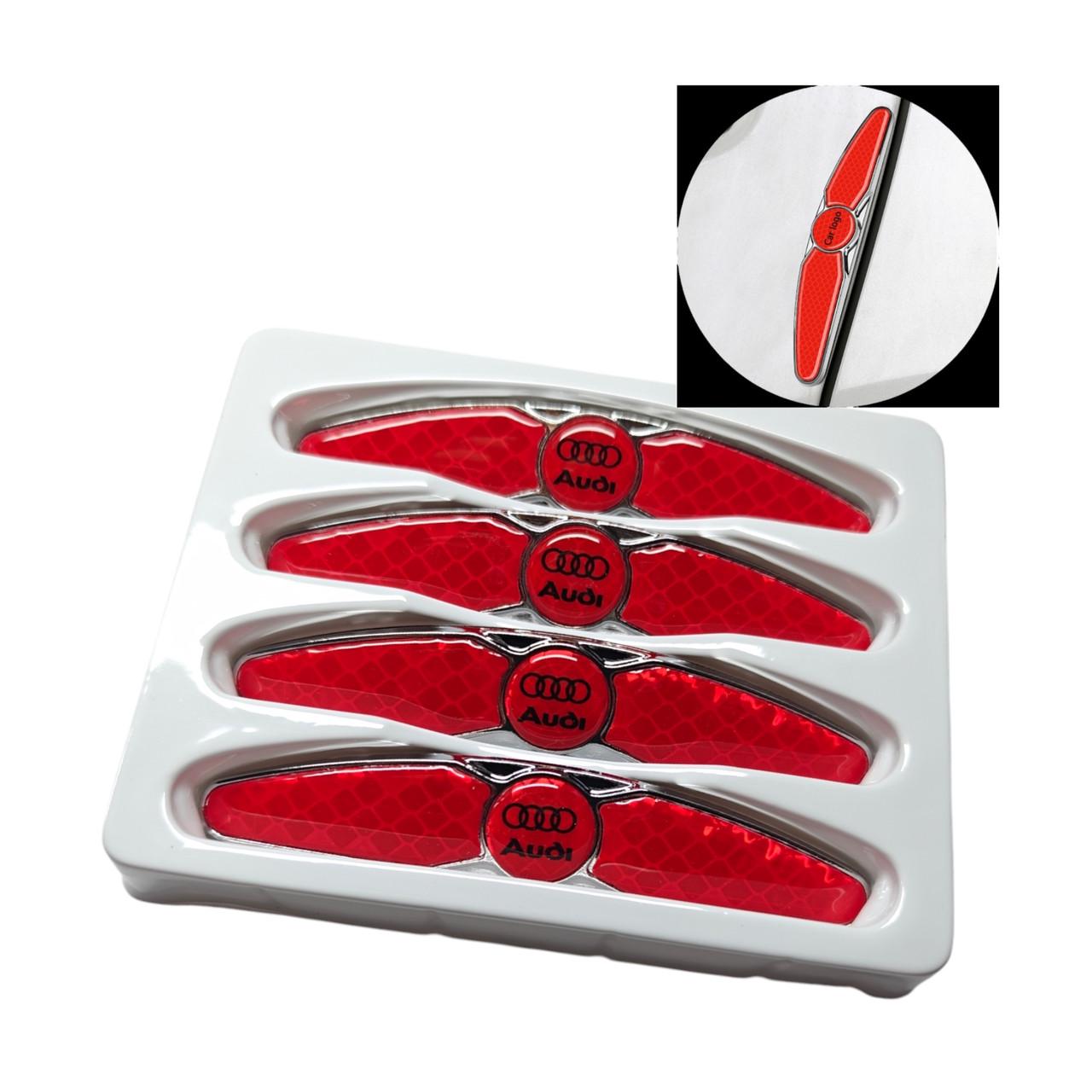 Накладки-катафоты на двери автомобиля с логотипом Audi от царапин и вмятин Красный карбон (2402310170) - фото 6 Накладки-катафоты на двери автомобиля с логотипом Audi от царапин и вмятин Красный карбон (2402310170) - фото 6