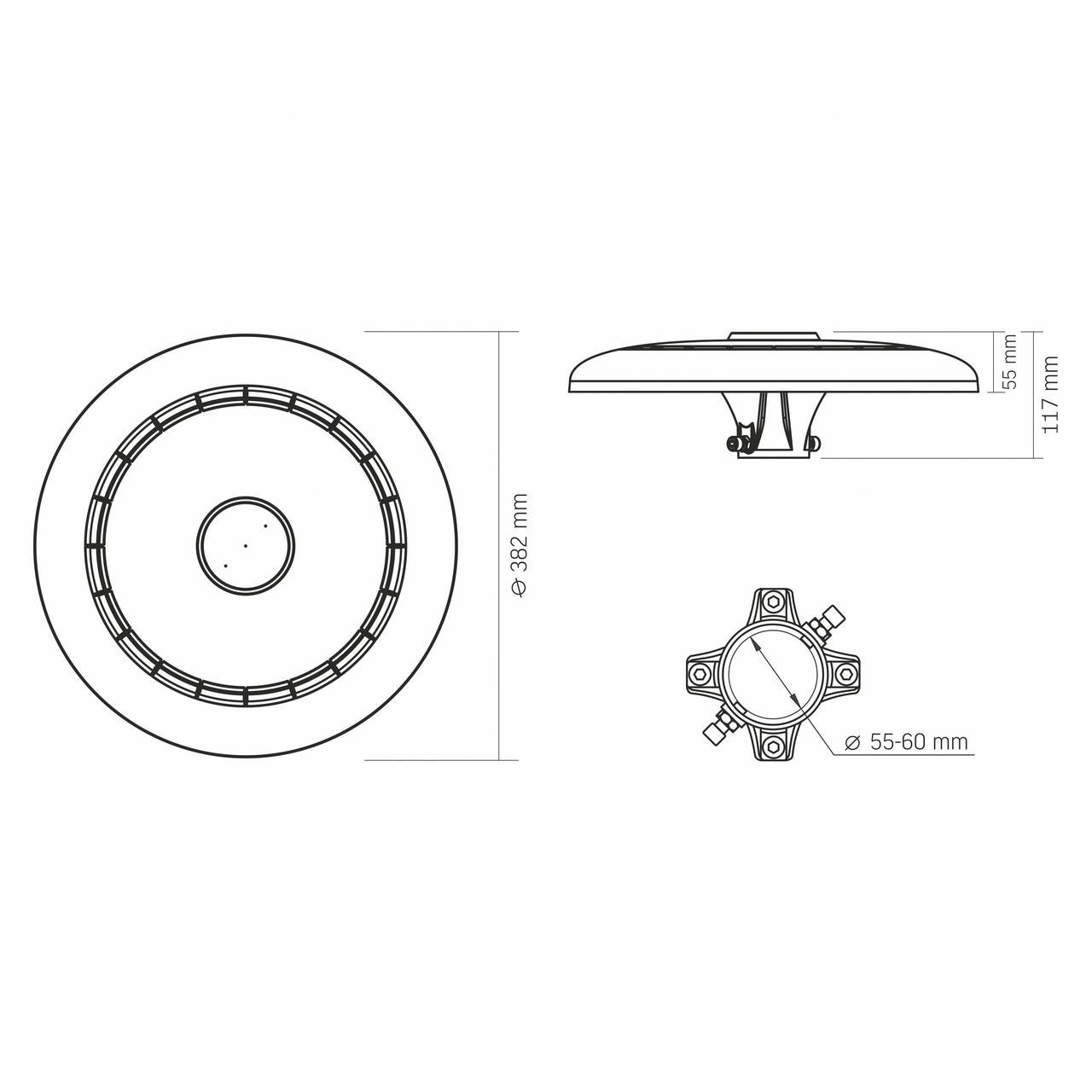 Светильник парковый Videx SLP01 IP65 120W 16800Lm 3000/5000/6500K 220V (28192) - фото 7