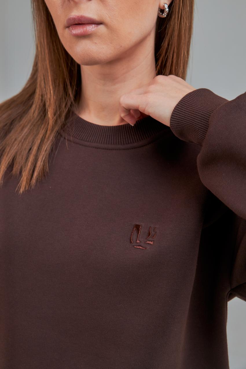 Світшот жіночий М167.4 XL Коричневий (634-1-63) - фото 4 Світшот жіночий М167.4 XL Коричневий (634-1-63) - фото 4