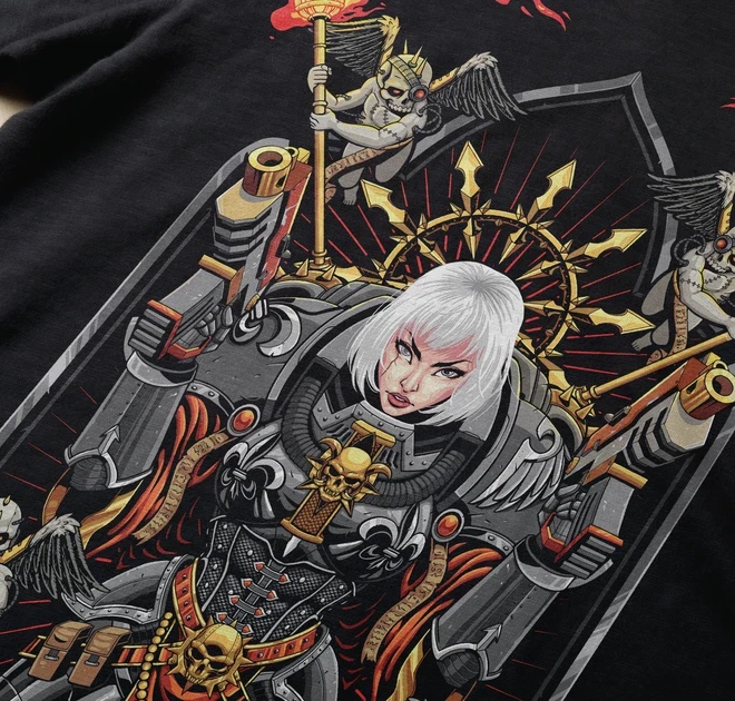 ᐉ Футболка мужская с принтом WarHammer 40K Adeptus Sororitas р