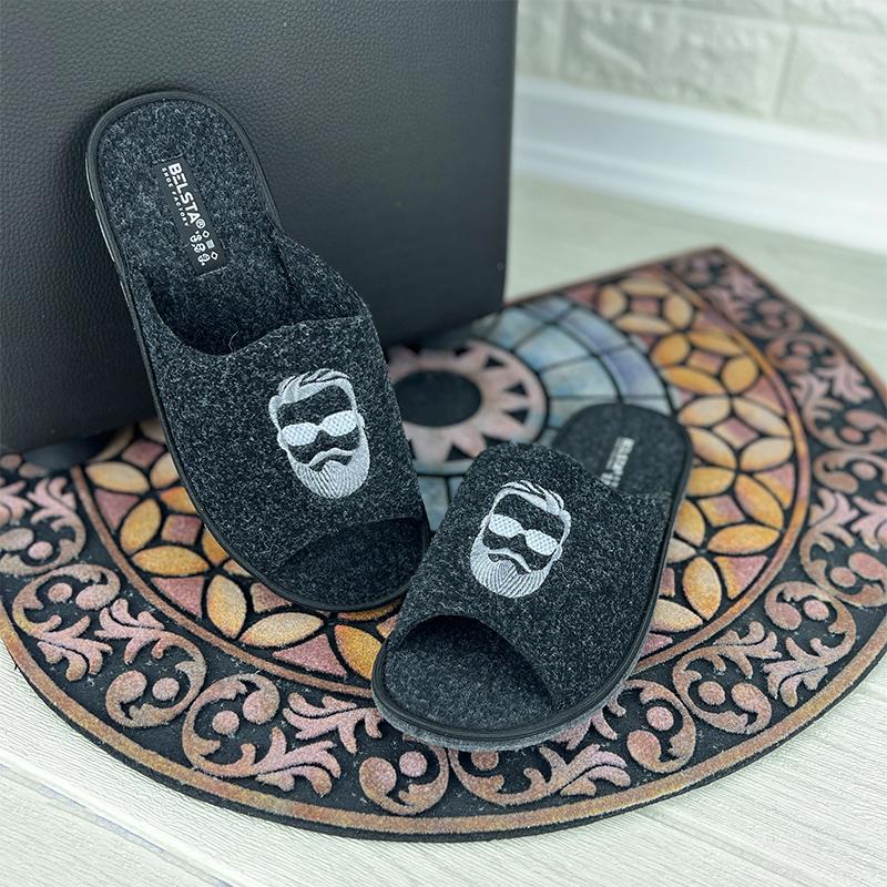 Домашні тапочки чоловічі БЕЛСТА VS-002202-1 28-28,5 см p. 44 Чорний (67045254)