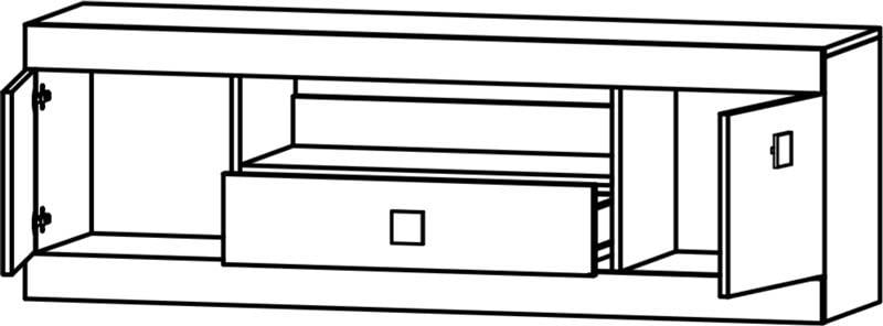 Тумба для телевізора Еверест Соната 150 Дуб крафт білий - фото 2