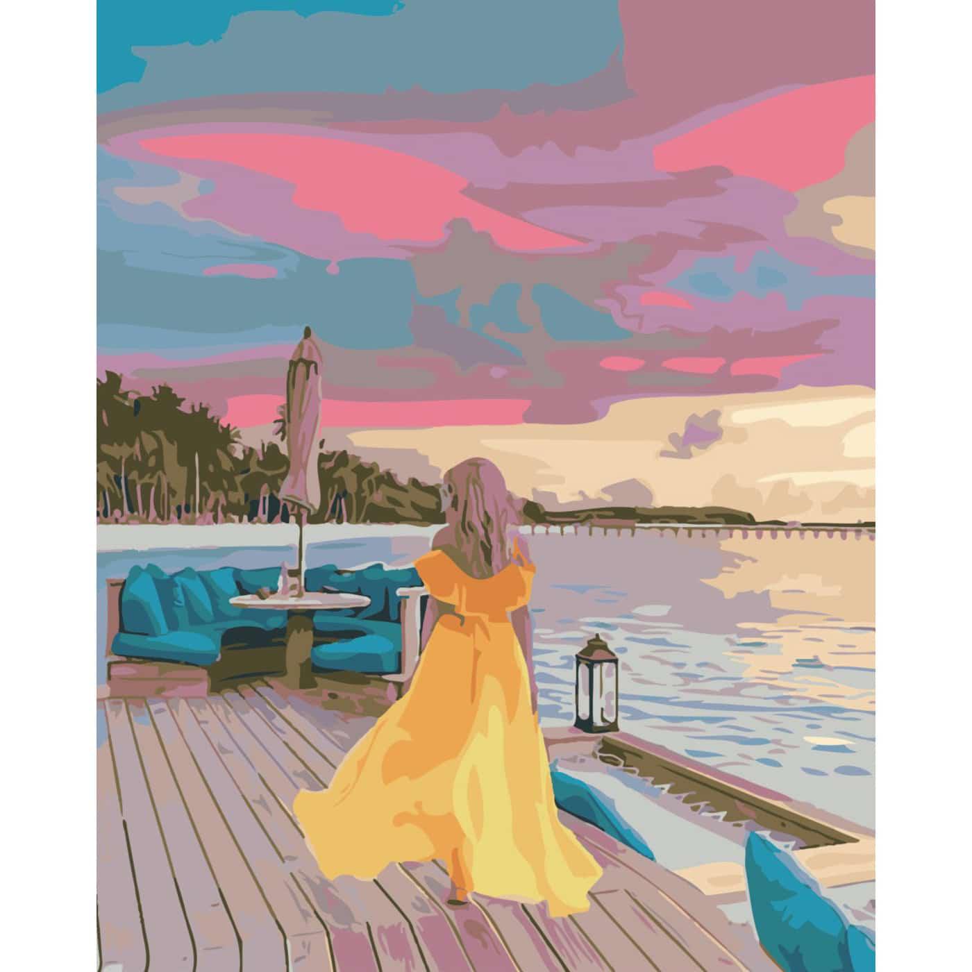 Картина по номерам Strateg Райская прогулка 40х50 см (SY6447)