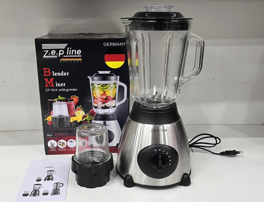 Блендер-кофемолка ZepLine ZP-004 2в1 со стеклянной чашей 1500 Вт (28833901) Блендер-кофемолка ZepLine ZP-004 2в1 со стеклянной чашей 1500 Вт (28833901)