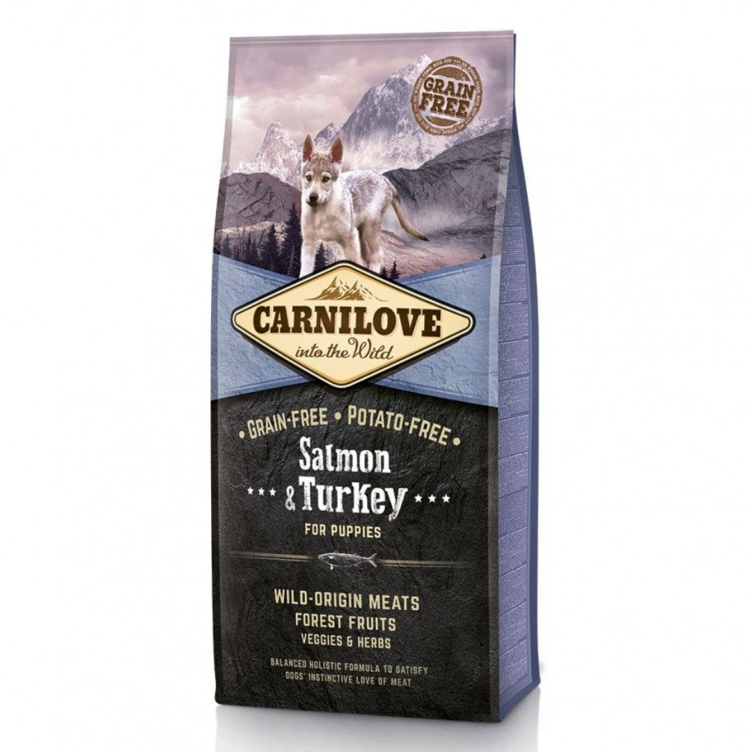 Корм сухий Carnilove Puppy Salmon and Turkey для цуценят усіх порід з лососем та індичкою 12 кг