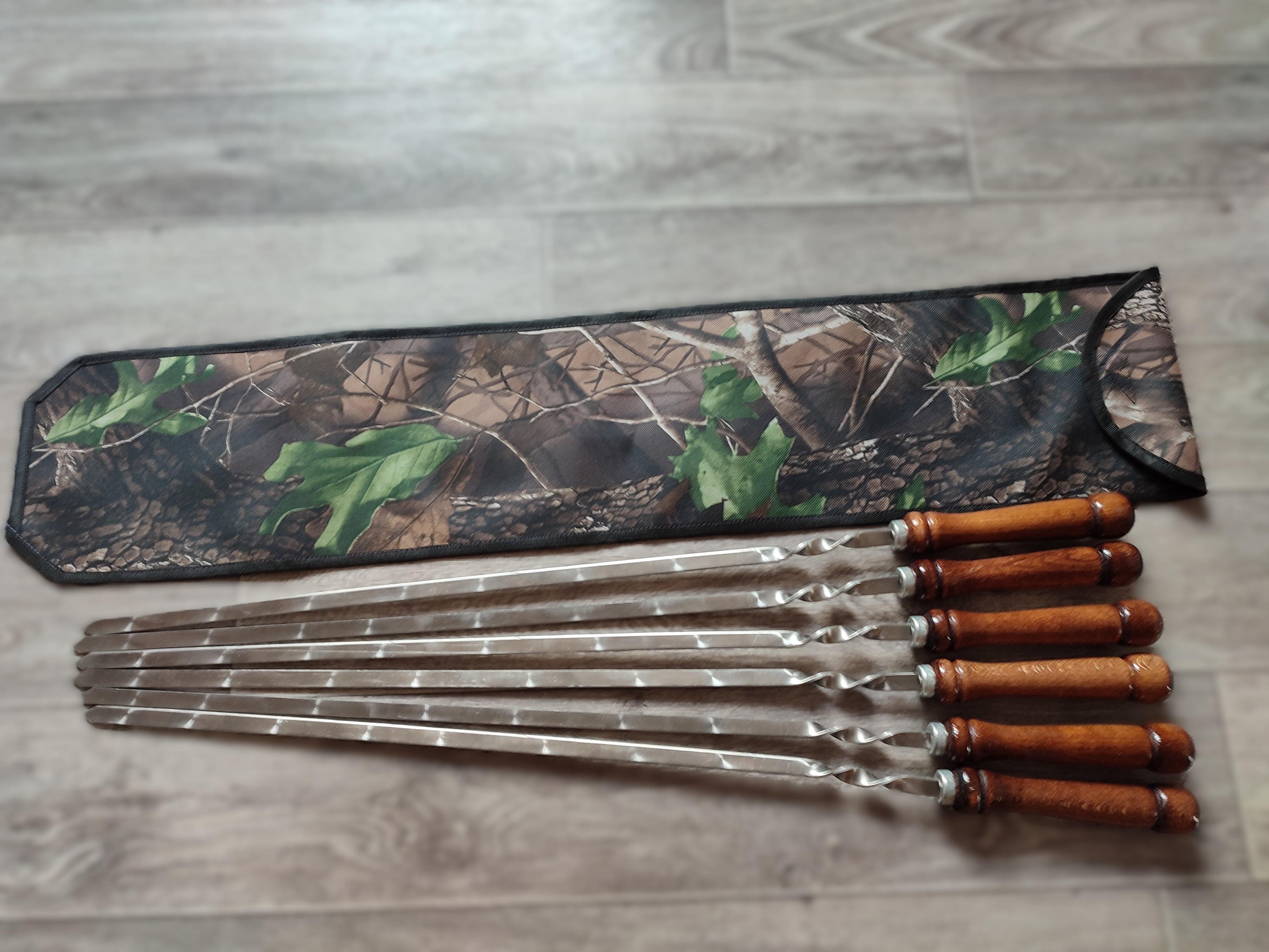 Набор шампуров с чехлом 6шт. 620х3х12 мм (7105)