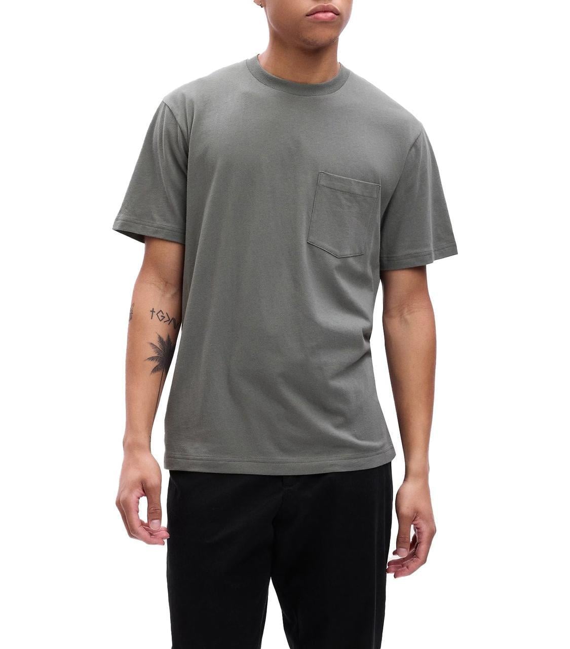 Футболка мужская GAP Pocket Short Sleeve Crew Neck S Серый (2616395401) Футболка мужская GAP Pocket Short Sleeve Crew Neck S Серый (2616395401)