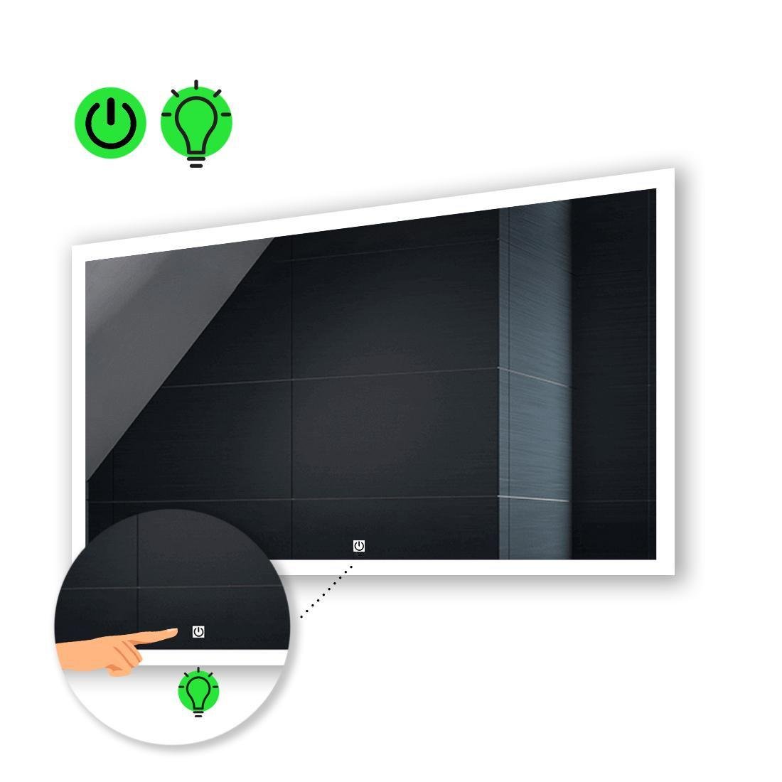 Зеркало с LED подсветкой Simphony с сенсорной кнопкой управления 90x60 см (Simphonyg76)