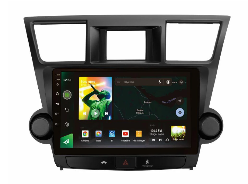 Автомагнітола штатна Sigma X10232 2/32 GB 4G DSP для Toyota Highlander 2 XU40 2007-2013 F2 L1 10" (AR-86640)