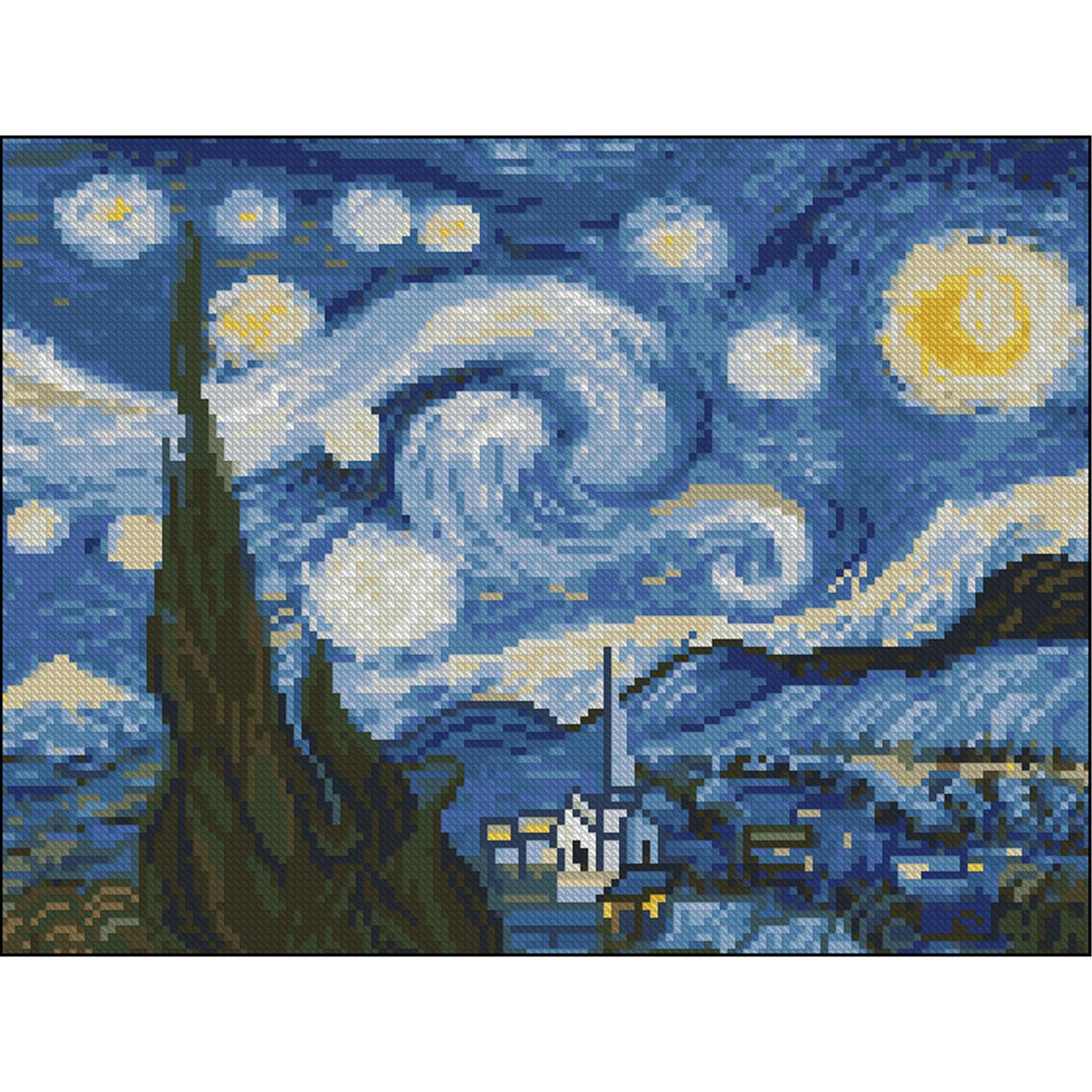 Алмазная мозаика Strateg Звездная ночь без подрамника 30х40 см (ZAV3040-36)