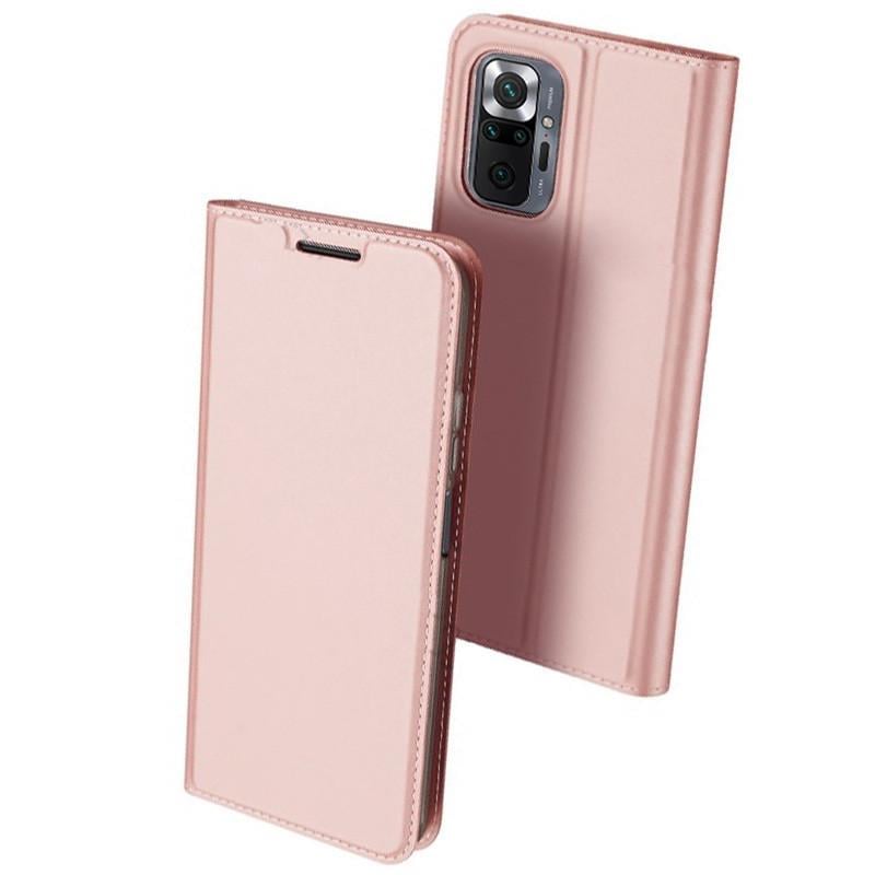 Чехол-книжка Dux Ducis с карманом для визиток для Xiaomi Redmi Note 10 Pro Rose Gold (167196)