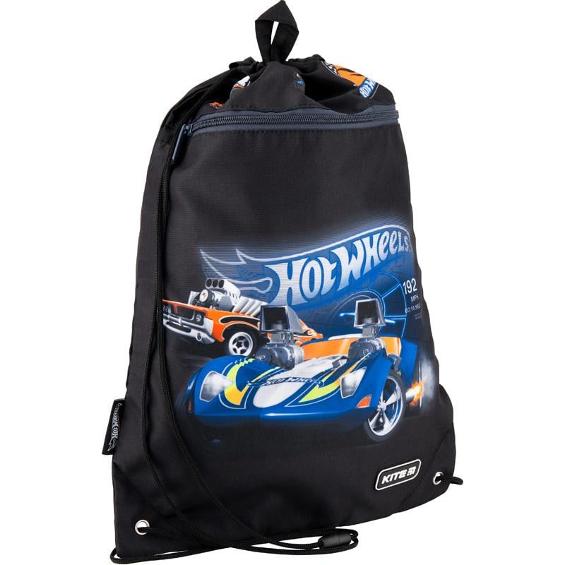 Сумка для обуви KITE Hot Wheels с карманом 46x33 см Черный (HW20-601M-1)