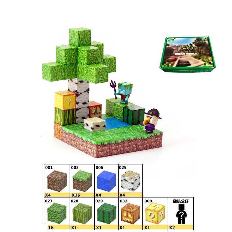 Конструктор магнітний Minecraft LZCK005 фігурки героїв 48 елементів (MTT-198582) - фото 2 Конструктор магнітний Minecraft LZCK005 фігурки героїв 48 елементів (MTT-198582) - фото 2